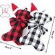 thumbnail image 3 of Medias navideñas para perros 18", lino a cuadros en forma de hueso Navidad st, 3 of 5