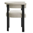thumbnail image 4 of Woven Heathered Fabric Upholstered Barrel Dining Chairs - Set of 2, 4 of 10