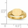 thumbnail image 5 of 14K Yellow Gold Signet Ring Size 6, 5 of 6
