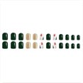 thumbnail image 2 of Uñas postizas a presión, regalo para mujer. Paquete de 24 uñas postizas cortas navideñas para pegar. Cobertura total con pegamento., 2 of 5