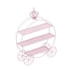 thumbnail image 5 of Soporte para cupcakes, soporte para pasteles, bandeja decorativa para galletas, estante para cupcakes, torre de niveles Rosa, 5 of 9