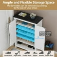 thumbnail image 6 of Shoe Cabinet with Doors, 7-Tier Slim Shoe Storage Organizer for Entryway, Hidden Adjustable Shelves, Holds 28 Pairs, 6 of 6