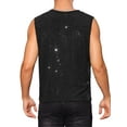 thumbnail image 3 of INSPIRE CHIC Glitter Tank Tops for Men's Metallic Clubwear Sleeveless T-Shirt Party Sparkly Vest, 3 of 5