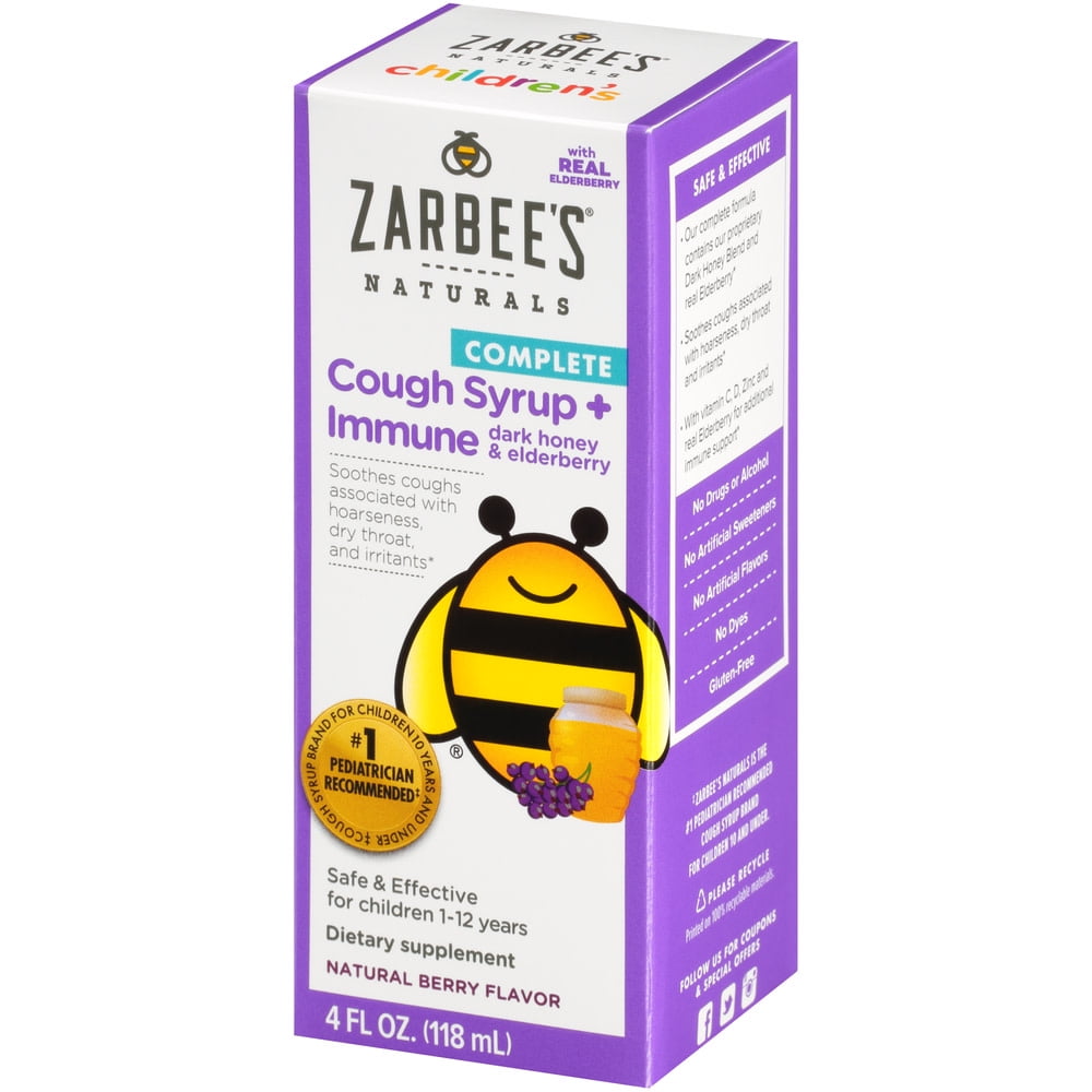 Zarbee's Naturals Children's Complete Daytime Cough Syrup + Immune with