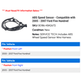 thumbnail image 2 of ABS Speed Sensor - Compatible with 2005 - 2007 Ford Five Hundred 2006, 2 of 2