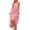 Pink, variant on Summer Dresses For Women Plus Size Solid Colores V-Neck Sleevelesses Women's Summer Flowy Maxi Dress — Beige∣S