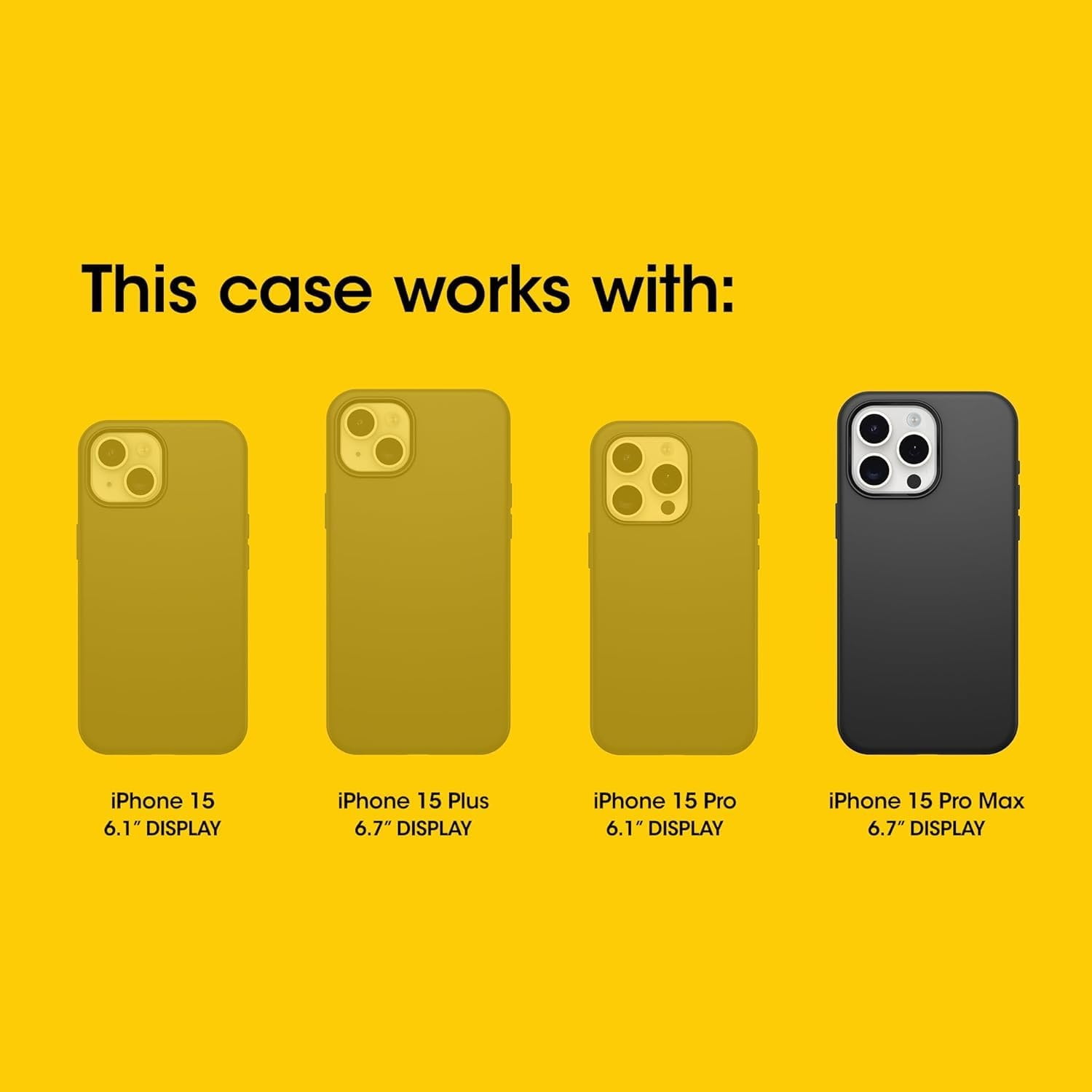 OtterBox COMMUTER SERIES Case for iPhone 15 Pro Max - Black