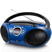 singing wood Portable Bluetooth CD Player Boombox with AM FM Radio, Aux In, Headphone Jack, AC/Battery, Blue