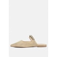 thumbnail image 4 of GEODE Pearl Embellished Slip On Mules In Beige, 4 of 7