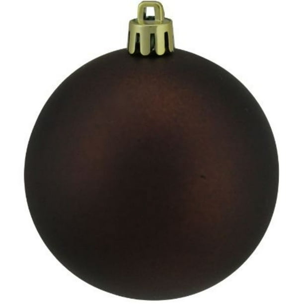 Vickerman Matte Brown UV Resistant Shatterproof Christmas Ball Ornament 2.75