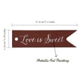 thumbnail image 5 of Inkdotpot Pack Of 50 Real Silver Foil Paper Tags Love Is Sweet Wedding Favor Hang Tags, 5 of 6