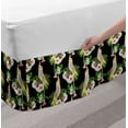 thumbnail image 2 of Yellow Bird Bed Skirt, Pastel Art Exotic Parrot Animals with Tropical Floral Botany, Elastic Bedskirt Dust Ruffle Wrap Around for Bedding Decor, 4 Sizes, Multicolor, by Ambesonne, 2 of 2