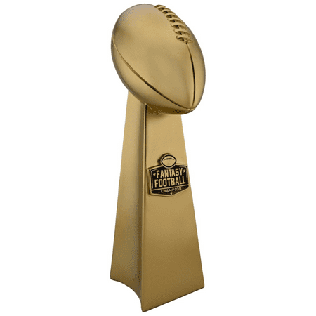 Fantasy Football Trophy 14 Inch - Electroplated Gold Football Trophy Replica for League Champion, Durable Fantasy Trophy for First Place, Fantasy Football Trophies Display Award