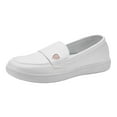 thumbnail image 3 of Zapatos de enfermería para mujer, de piel sintética, planos, mocasines transpirables. corazon 38, 3 of 9