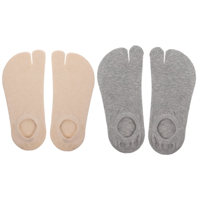 MasteelfCA 2 Pairs Short Split Toe Sock Premium Split Toe Sock Split Toe Sock