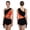 Orange, variant on iiniim Women's Rhinestone Color Block Lyrical Ballet Leotard Bodysuit Ruched Skirt Figure Skating Dancewear Orange M