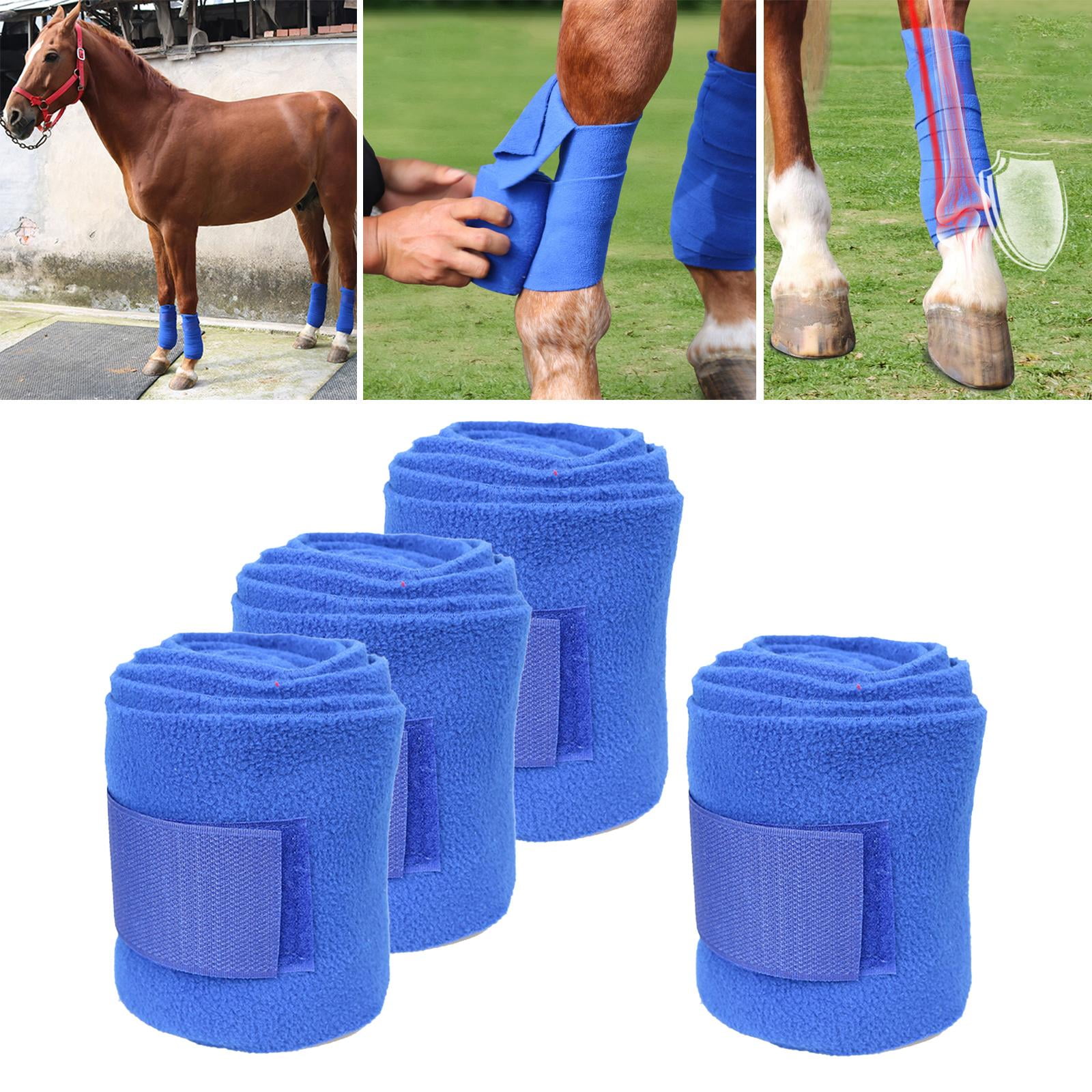 4pcs Equestrian Horse Leg Wrap Protection LED Leg Guards Llluminate Decoration 
