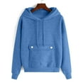 thumbnail image 5 of Blue Hoodies for Womens Oversized Hoodies Fleece Sweatshirts Casual Comfy Tops Fall Fashion Outfits 2025 Cute Clothes with Pockets Fall Tops for Women 2025, 5 of 6