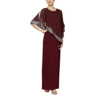xscape womens chiffon embellished evening dress Xscape Petite Embellished Chiffon Gown - Navy