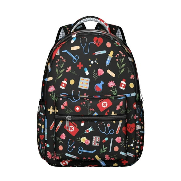 Nurse Life Backpack - Lightweight Waterproof Bookbag for Teens & College Students, Breathable & Stylish for Future Nurses, Funny & Cute Nurse Aesthetic