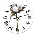 thumbnail image 2 of Designart 'Retro Cotton Flower' Traditional Wall Clock, 2 of 5