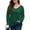 0-Green, variant on Plus Size T-Shirt for Women Long Sleeve V Neck Shirts Casual Rayon Tops, Pink 3XL