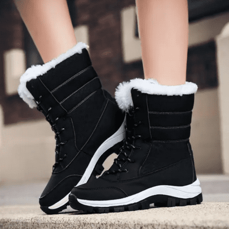 

Women s Ultra Thermal Fleece Snow Boots Outdoor Winter Mid Calf Lace Up Hiking Boots Women s Footwear
