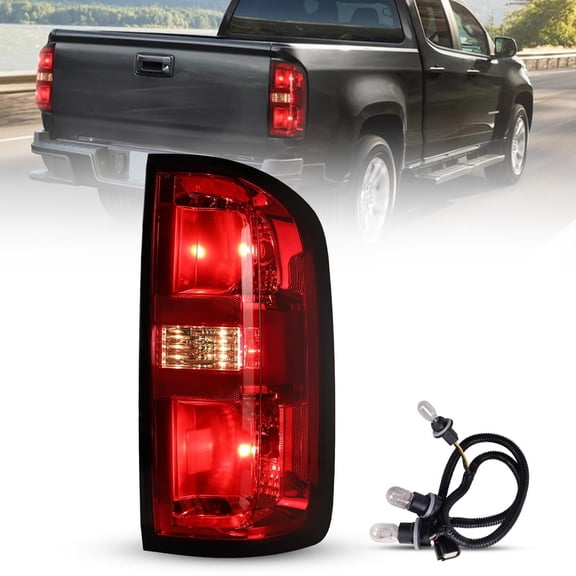 Tail Lights Assembly with Bulbs & Harness Compatible with 2015- 2022 Chevy Colorado Rear Taillight Brake Taillights Replacement (Right Passenger Side)