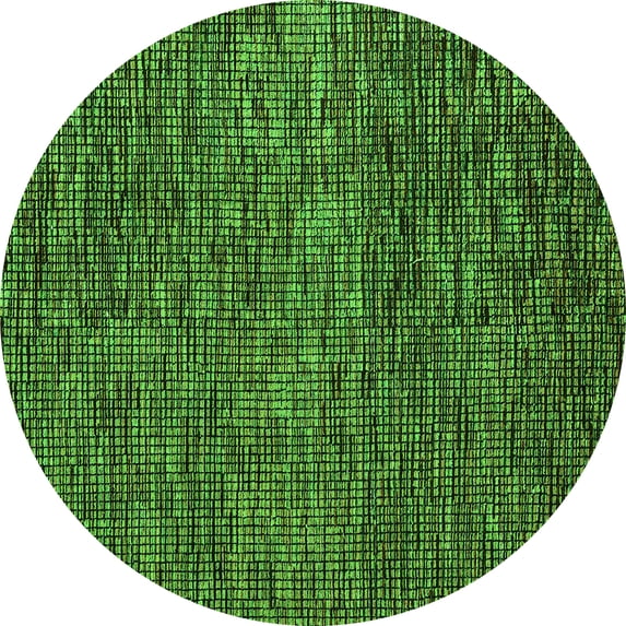 Ahgly Company Indoor Round Abstract Green Modern Area Rugs, 5' Round