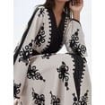 thumbnail image 2 of Printed Crew Neck Maxi Dress with Arched Detail, 2 of 6
