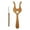 Wooden Color, variant on Dserhfy Wood Knitting Fork with Hook Hand Cut Lucet Cord Braiding Fork DIY Weaving Craft Tool for Crochet Drawstring And Scarves Making