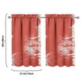 thumbnail image 4 of Watercolor Pink Oil Painting Kitchen Curtains - Vintage Tier Cafe Curtains for Bathroom Living RV Rod Pocket Window Drapes 36 Inch 2 Panels Set 28"x36" Window Treatment Tiers, 4 of 4