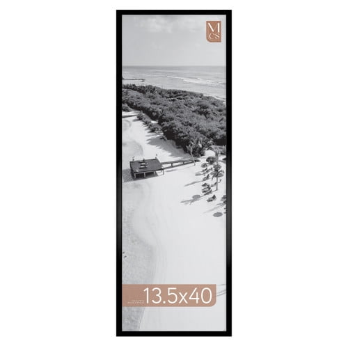 MCS Foundation 13.5x40 Poster Frame Traditional Black, Vertical & Horizontal Wall Hanging Large Picture Frame for Photos, Panoramics, Posters & Art Prints (1-Pack)
