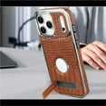 thumbnail image 4 of Case For IPhone 17 Pro Max/17 Pro/17 Air/17, Crocodile Pattern Magnetic Cover Metal Kickstand Shell Slim Retro Case, 4 of 7