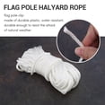 thumbnail image 2 of 50 Feet x 1/4inch Flag Pole Halyard Rope with 4 Pieces Flag Pole Hook Clips,Outdoor Flagpole Accessories Compatible, 2 of 10