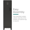thumbnail image 3 of Space Solutions 53.38"H 4 Shelf Metal Storage Locker Cabinet 3" Riser Legs Black, 3 of 11