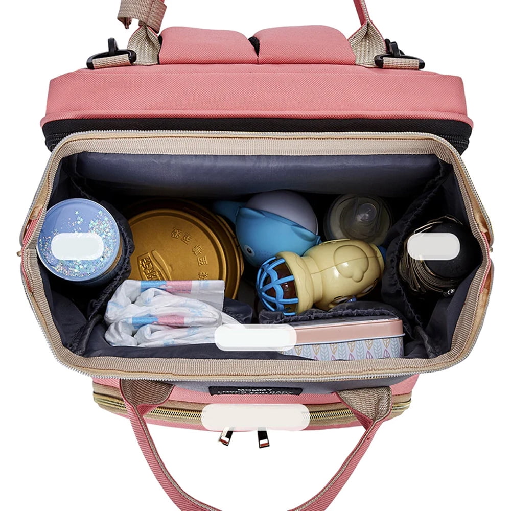 Diaper Bag Backpack, Multifunction Travel Baby Nappy Changing Bags, Tote Bags for Baby Care, Large Capacity, Stylish and Durable (Black)