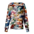 thumbnail image 5 of FrzhBrz Christmas Women's Scrub Long Sleeve Jacket Round Neck Cute Printed Medical Scrub Jacket Scrubs Nurse Uniforms, 5 of 5