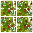 thumbnail image 1 of Vinyl Drink Coasters - Set of 4 - Ladybugs and Leaves, 1 of 3