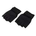 thumbnail image 1 of Guantes de pesca sin s Palma acolchada Transpirable Guantes de corte bajo aptos para todos los tamaños Negro Cola Guantes de pesca de media dedo, 1 of 8