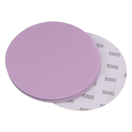 

5 Pack 6-Inch Purple Sanding Discs 5000 Grits Hook & Loop Professional Aluminum Oxide Sandpaper