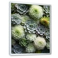 thumbnail image 2 of Designart "Green Succulents Flowers peaceful Succulents II" Floral & Botanical Floater Framed Canvas Art Print, 2 of 7
