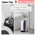 thumbnail image 7 of CL.HPAHKL 5L / 1.3 Gallon Step Trash Can, Stainless Steel Slim Bathroom Trash Bin with Lid & Removable Inner Bucket, Pedal Garbage Can for Kitchen, Bathroom Small Spaces (1, Silver), 7 of 7