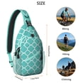 thumbnail image 2 of Colorful Checkered Sling Backpack with Plaid Print, Lightweight Crossbody Bag Featuring Vintage Checkerboard and Geometric Striped Fusion, 2 of 6