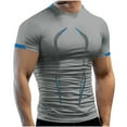 thumbnail image 1 of Camisetas de manga corta para hombre, blusas y camisas de cuello redondo para hombre, ropa de entrenamiento de verano para hombre, transpirable, de manga corta, de secado rápido, camisetas deportivas, 1 of 6