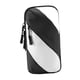 thumbnail image 2 of Bolsa de muñeca deportiva con brazalete impermeable y cremallera, multifuncional, para correr. blanco negro, 2 of 9