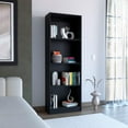 thumbnail image 2 of Depot E-Shop Vinton Bookcase with Spacious Tier-Shelving Design, Black, 2 of 6