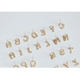 thumbnail image 2 of Pendientes con 26 letras en plata de ley bañados en oro de 14 quilates, bonitos pendientes con nombre en miniatura y letras en inglés, 2 of 3