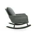 thumbnail image 6 of Blaire Outdoor Patio Wicker Rocking Chair with Cushions, Solid Wood Frame, Grey, 6 of 7