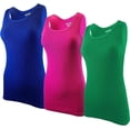 thumbnail image 3 of SUMONA Women Tank Tops Ribbed Rib A-Shirts Basic Sleeveless Tanks Top, 3 of 9